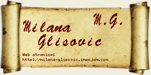 Milana Glišović vizit kartica